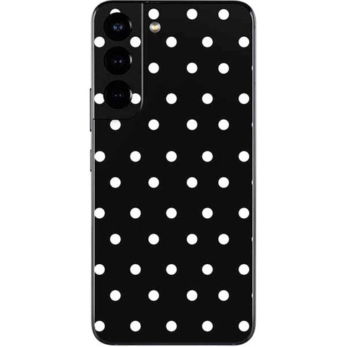 Black and White Polka Dots Galaxy S22 Skin